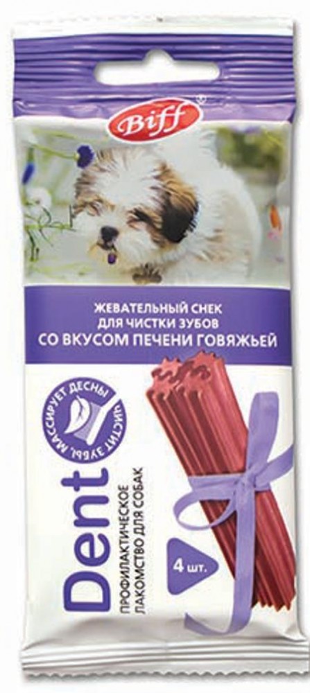 Лакомство для собак Titbit BIFF Dent Жевательный снек для мелких пород со вкусом печень говяжьей 35 г