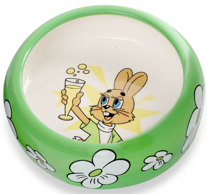 Triol СОЮЗМУЛЬТФИЛЬМ Миска для мелких животных керамическая "Заяц", 0.25л