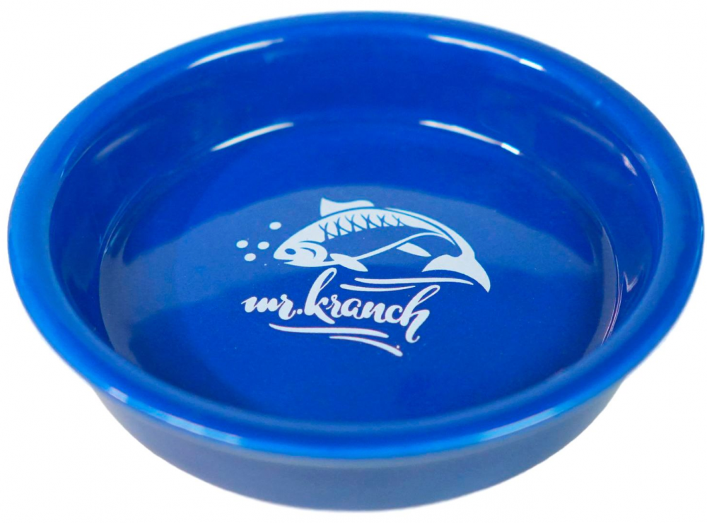 Миска Mr.Kranch керамическая для кошек 200 мл Форель, синяя