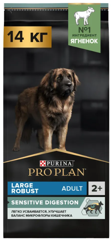 Корм Purina Pro Plan Large Adult Robust ягненок+рис для взрослых собак крупных пород 14 кг