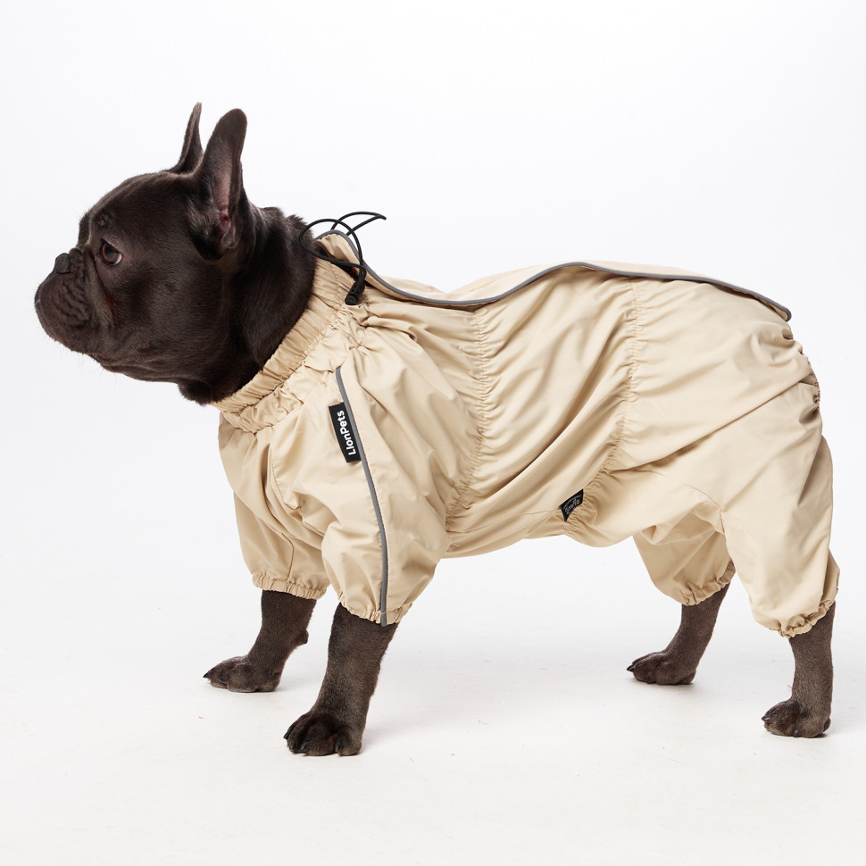Дождевик ЛионПетс Французский бульдог для девочки (спинка 41 см, обхват шеи 38-52 , обхват груди 44-60 см)