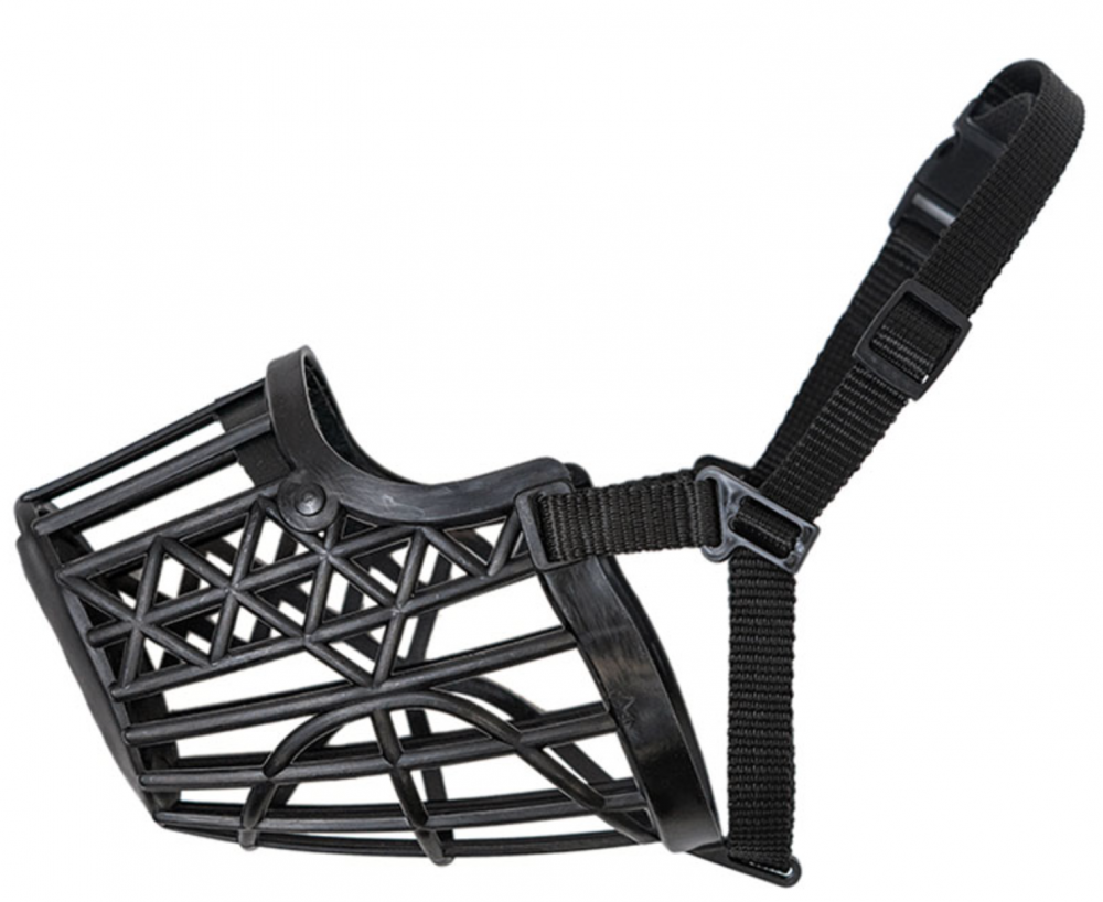 Gamma Намордник Пират для собак, нейлоновый, с пластиковым ремешком, размер 2XL, 85x95x355 мм