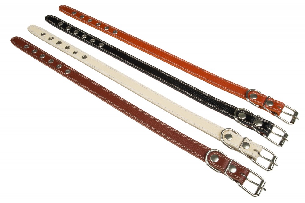 Ошейник №25 с подкладом не украшенный. Цвет в ассортименте