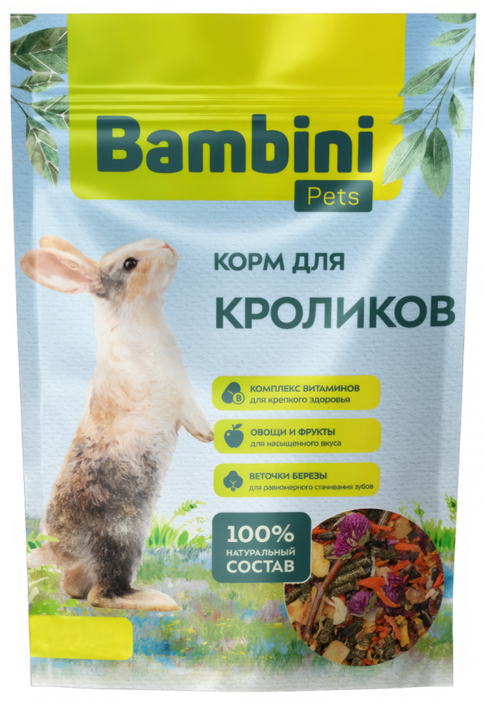Корм Bambini Pets для кроликов 800 г
