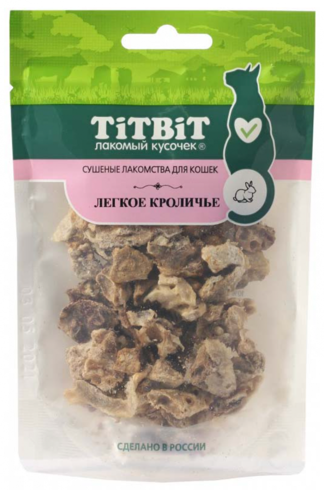 Лакомство TiTBiT "Лакомый кусочек" легкое кроличье для кошек, 10 г