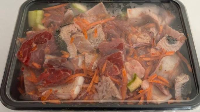 Натуральное питание Мясной набор Говядина+ововщи для собак