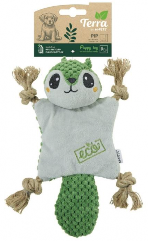 Мягкая игрушка для щенков TERRA PIP, белка-летяга, 25 см