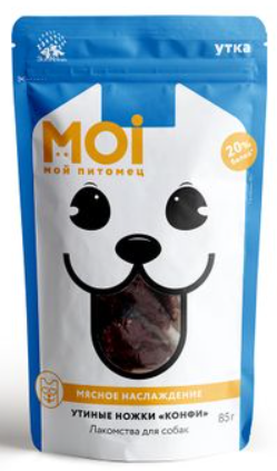Лакомства для собак MOI утиные ножки конфи 85г