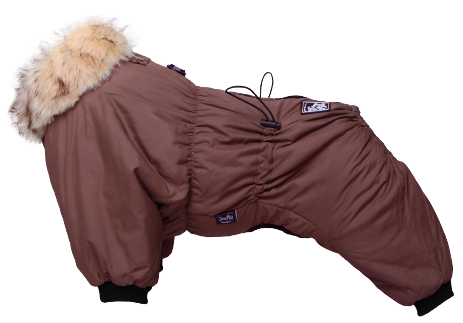 Комбинезон для собак Lion Nice-Style SLPK138 на девочку, цвет: коричневый (Размер S (спина 27nсм, обхват шеи 21-28, обхват груди 28-38))