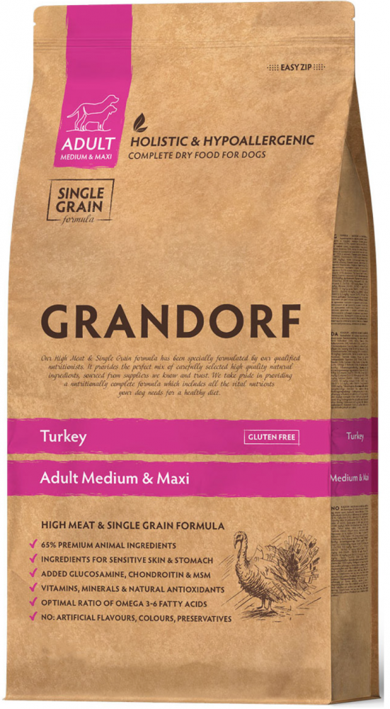 Корм сухой Grandorf индейка с рисом для собак всех пород