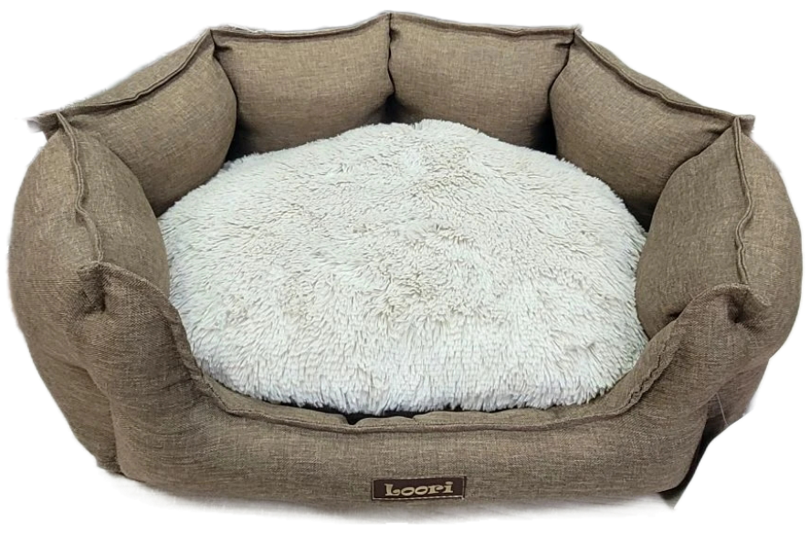 10666 Лежанка Loori  "Лидер" коричневая  58*45*22      4645841106663