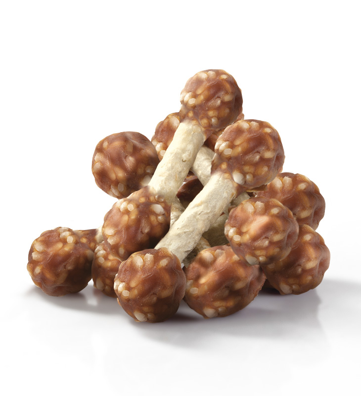 Лакомство для щенков Деревенские лакомства Косточки из индейки с рисом 90 г