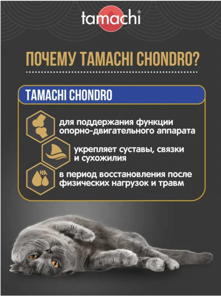 Витамины для кошек Tamachi Chondro для суставов 100 шт