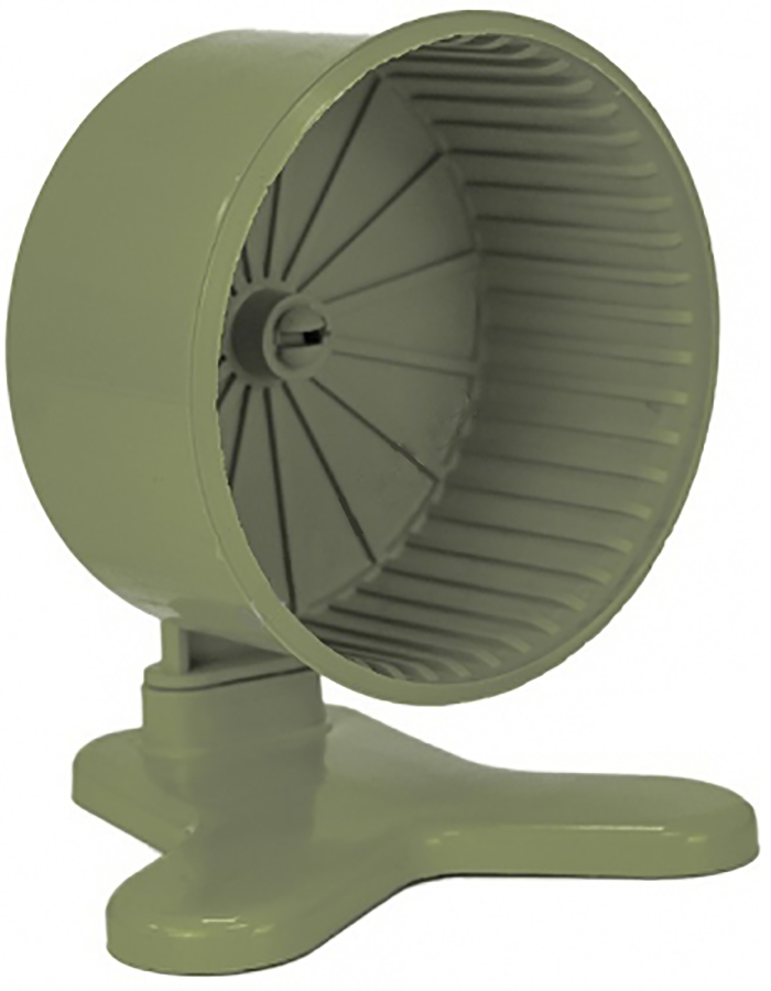 Homepet Колесо беговое для грызунов, полузакрытое с подставкой пластиковое, 9 см