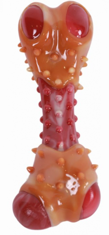 Игрушка для собак Карнивор кость, вкус бекона, красная 14.5 x 5.1 x 5 см