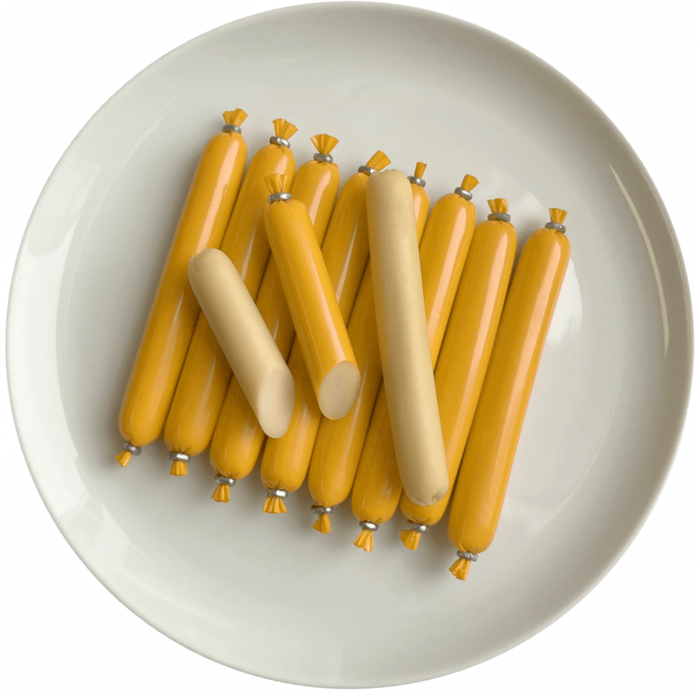 Лакомство Деревенские лакомства Колбаски &laquo;Докторские&raquo; с нежной говядиной 60 г для кошек