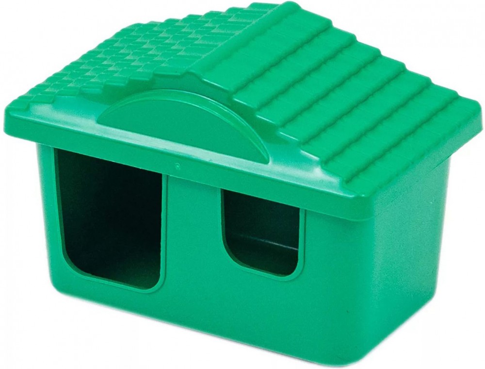 Homepet Домик для грызунов, пластиковый, 11х8х7 см