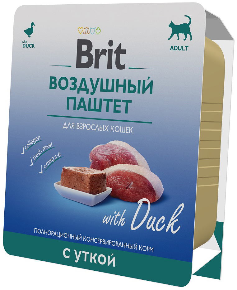 Корм Brit Duck (паштет) для кошек, с уткой, 100 г