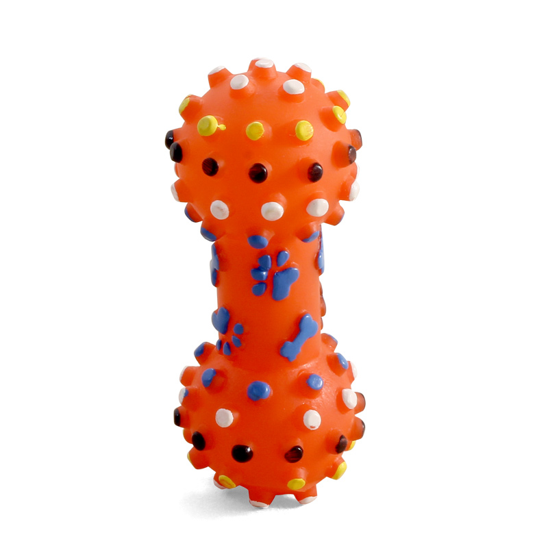 Игрушка для собак Triol из винила "Гантель с шипами", 105мм