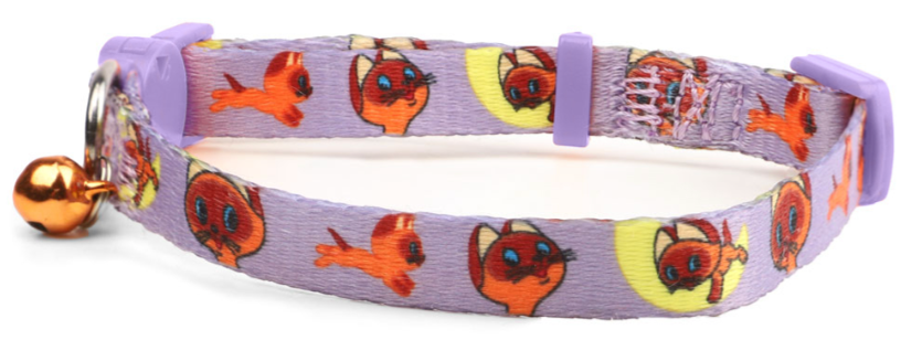 Triol СОЮЗМУЛЬТФИЛЬМ Ошейник нейлоновый с колокольчиком &quot;Котенок&quot; XS, сиреневый, 10*180-270мм