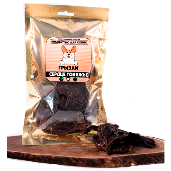 Лакомство для собак Грызли Сердце  говяжье 50 г