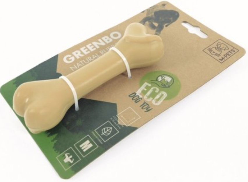 M-PETS Игрушка для собак кость из натурального каучука GREENBO (Гринбо), размер M, 15x4.5x3.5 см