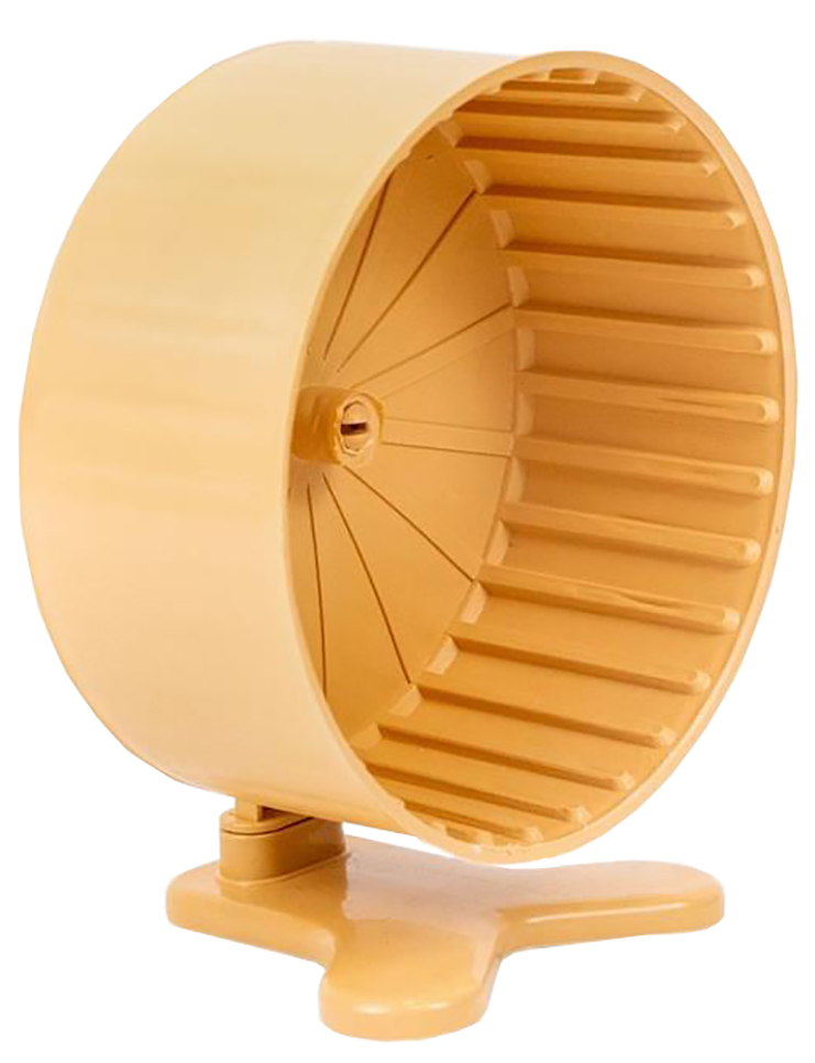 Homepet Колесо беговое для грызунов, полузакрытое с подставкой пластиковое, 14 см