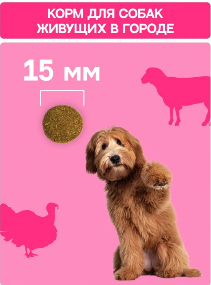 Корм МOLINA DOG Сенсетив с индейкой и ягненком с чувствительным пищеварением для собак всех пород 2 кг