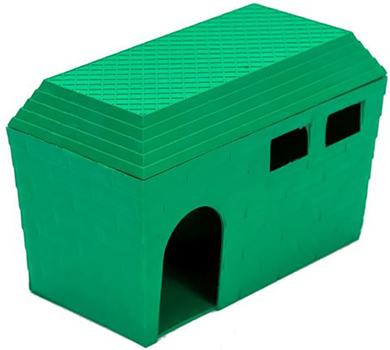 Homepet Домик для грызунов, пластиковый, 15х8.5х10 см