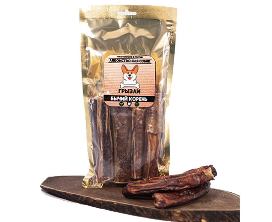 Лакомство для собак Грызли Бычий корень Нарезка 60 г