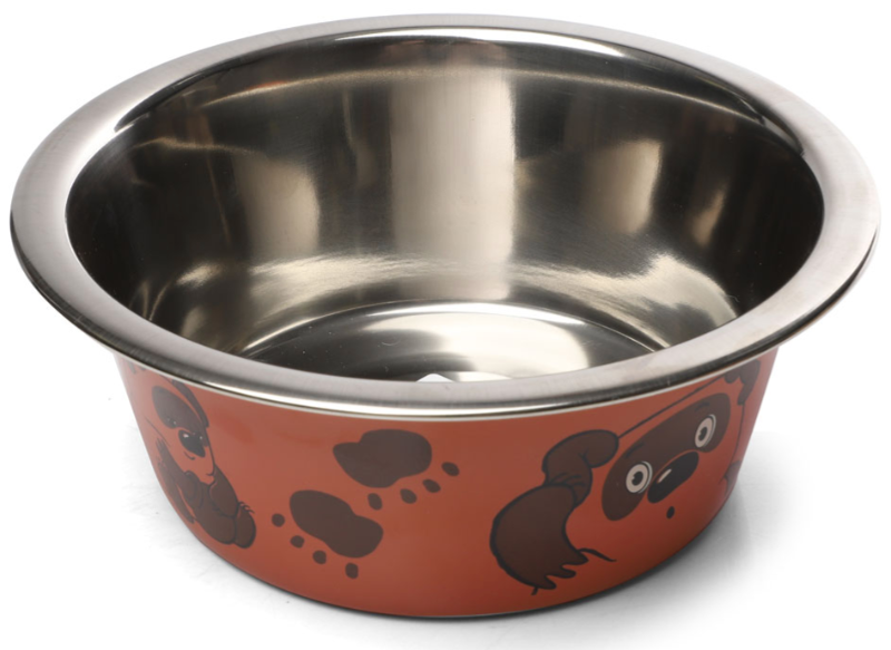 Triol СОЮЗМУЛЬТФИЛЬМ Миска для животных металлическая двойная на подставке "Пожужжим", 2*0.75л