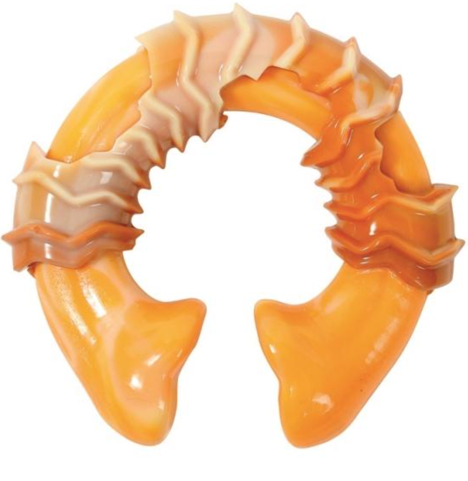 M-PETS Игрушка для собак Карнивор круглая кость, вкус бекона, цвет желтый, 10.8x9.7x3.6 см