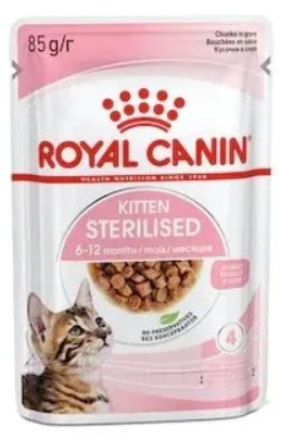 Влажный корм для котят Royal Canin Kitten Sterilised кусочки в соусе 85 г