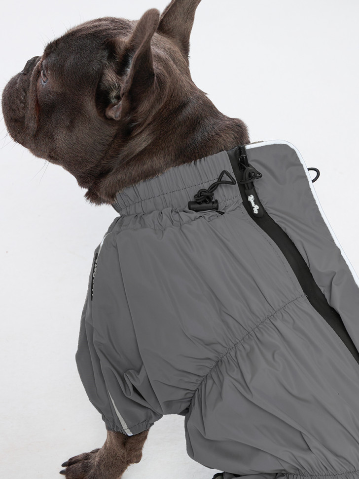 Дождевик LionPets Французский бульдог LPK9025-135 на мальчика Цвет: Серый