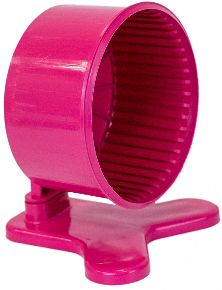 Homepet Колесо беговое для грызунов, полузакрытое с подставкой пластиковое, 9 см