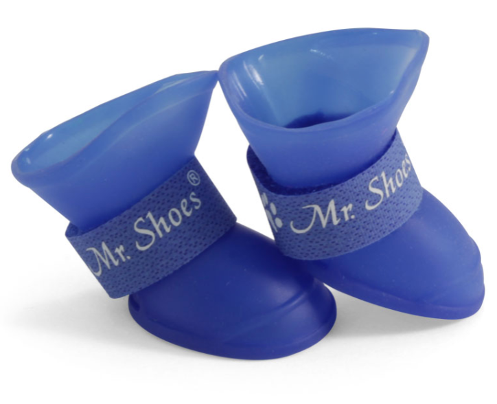 Сапожки для собак "Прогулка" M, синие, 50*40*50мм (уп.4шт.)