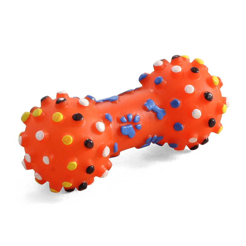 Игрушка для собак Triol из винила "Гантель с шипами", 105мм