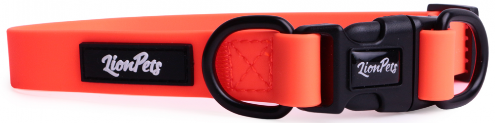 Ошейник из биотана LionPets с пластиковой пряжкой LPO-00530-4 (Оранжевый) (Размер L обхват шеи 33-55 см, ширина 2,0 см)