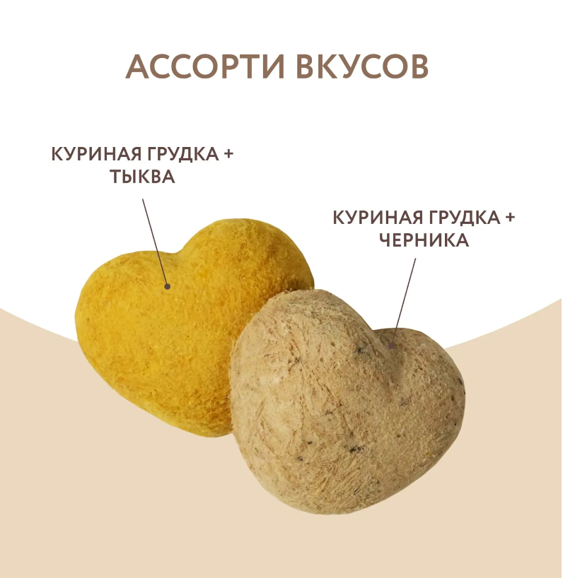 Лакомство Мнямс для собак и щенков с 4 месяцев "Фросты" из курицы. Размер S (48 шт)