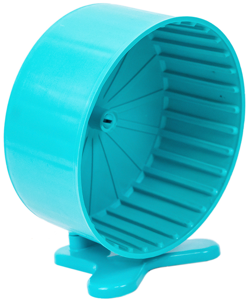 Homepet Колесо беговое для грызунов, полузакрытое с подставкой пластиковое, 14 см