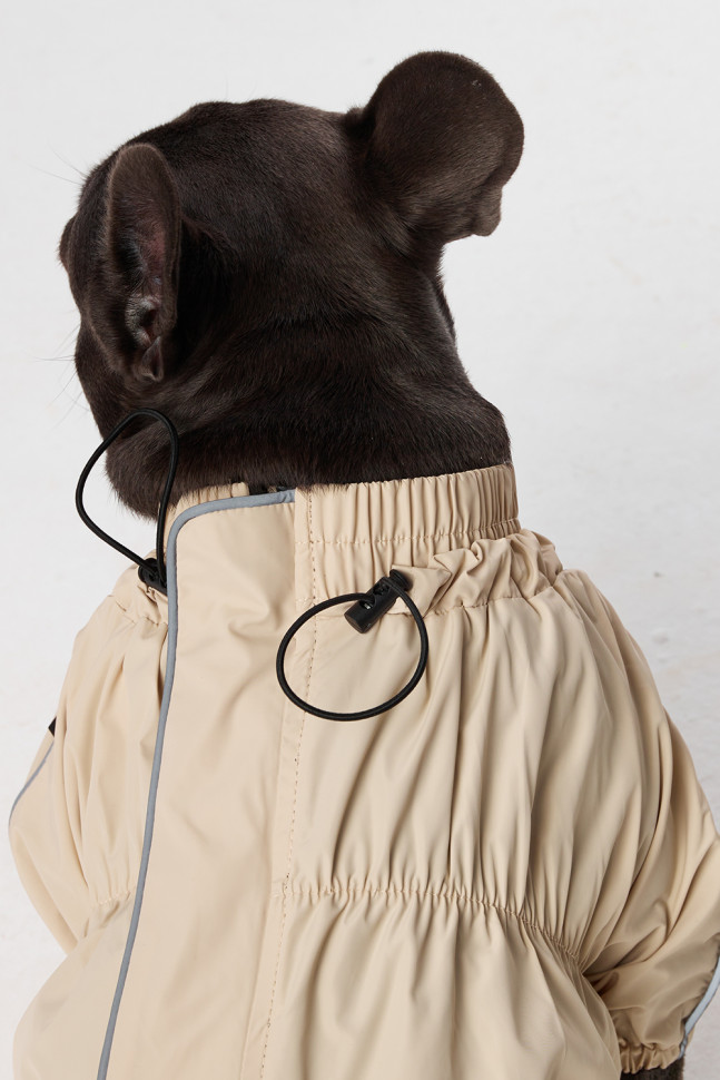 Дождевик LionPets Французский бульдог LPK9025-10 Цвет: Молочный (девочка (спинка 41 см,обхват шеи 42-59 , обхват груди 46-66 см))