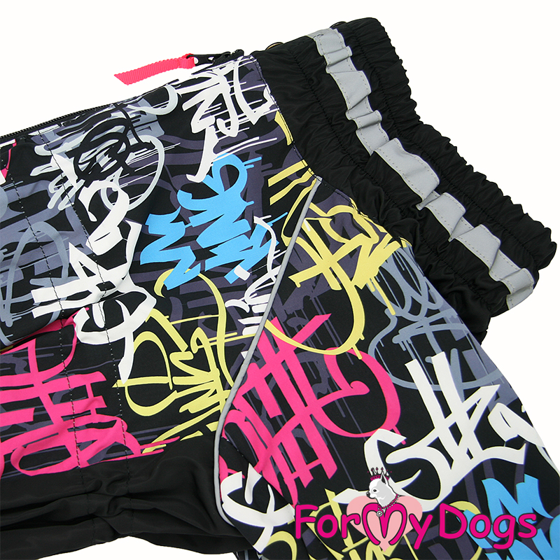 ForMyDogs Комбинезон ДОЖДЕВИК для собак черный для мальчиков В2 45*75 см