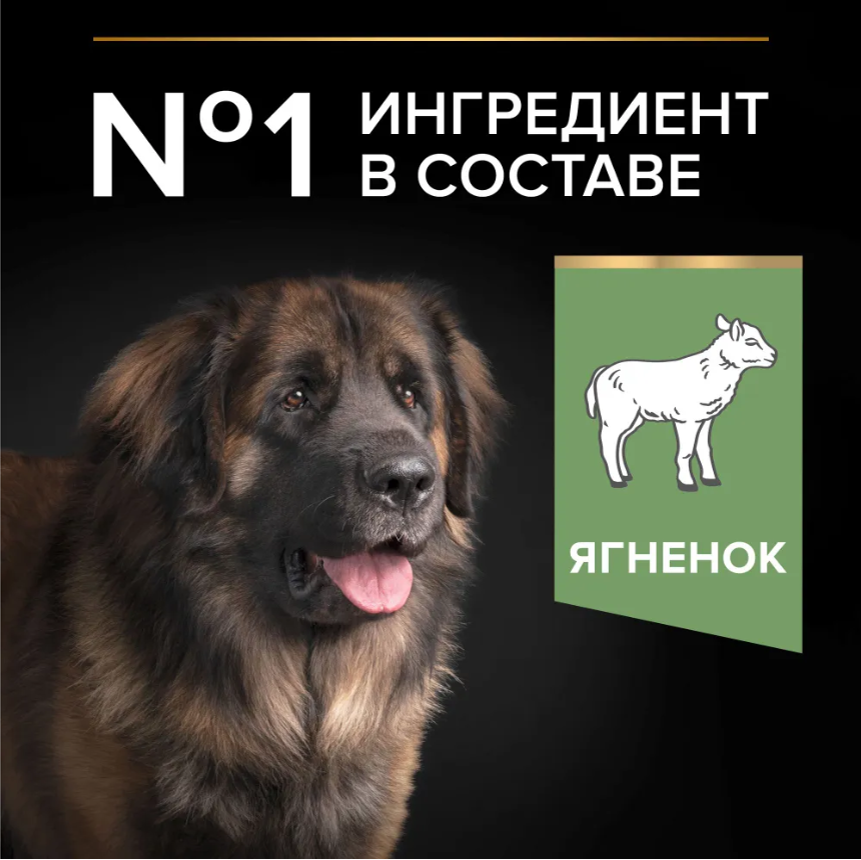 Корм Purina Pro Plan Large Adult Robust ягненок+рис для взрослых собак крупных пород 14 кг