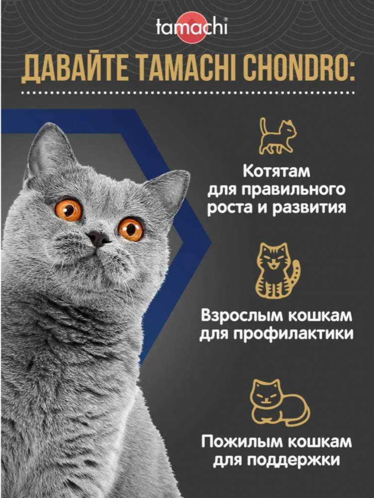Витамины для кошек Tamachi Chondro для суставов 100 шт