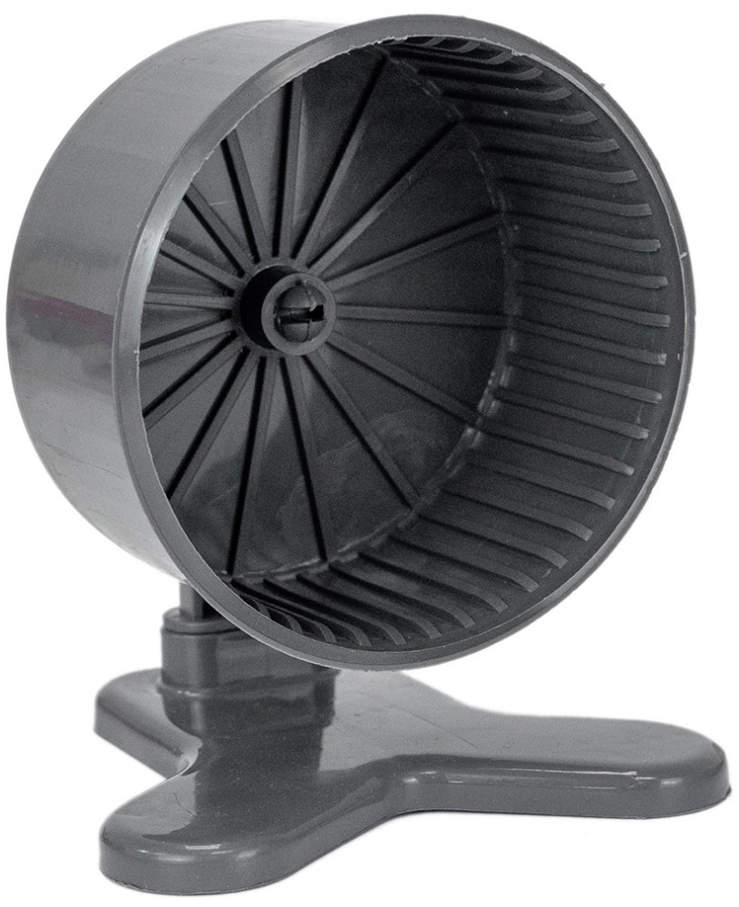 Homepet Колесо беговое для грызунов, полузакрытое с подставкой пластиковое, 9 см