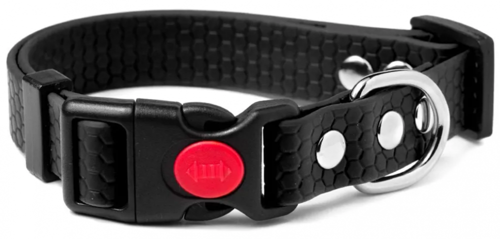 Ошейник из биотана PerseiLine, влагостойкий, БИОТАН М многоразм С ФИКСАТОРОМ 20" 28-45 см