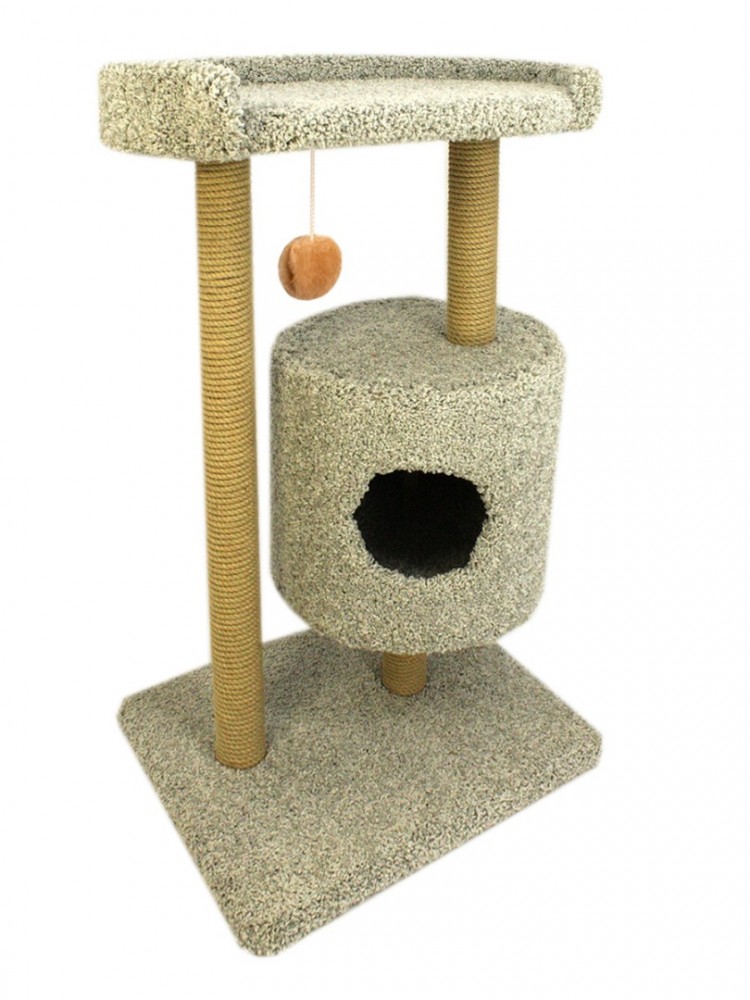 Когтеточка для кошек Меридиан &laquo;Круглый с площадкой&raquo;, ковролин 520х420х900