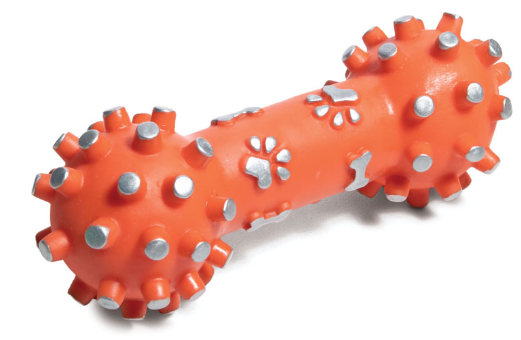 Игрушка для собак Triol из винила "Гантель с шипами", 105мм