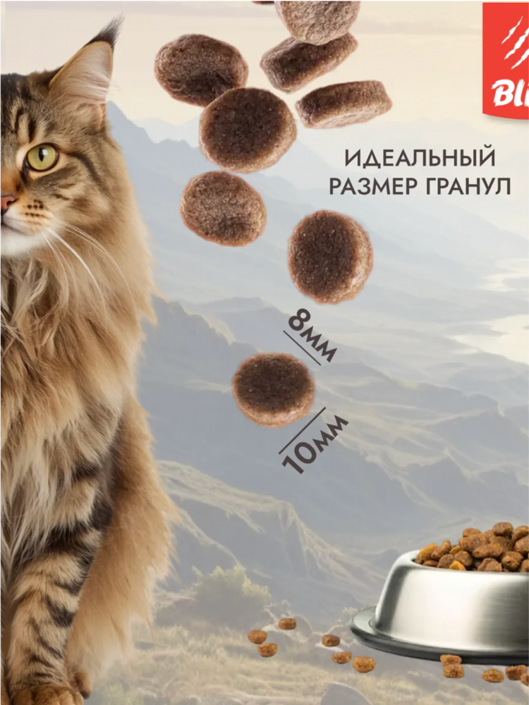 Корм для кошек Blitz Холистик для стерилизованных кошек, с лососем