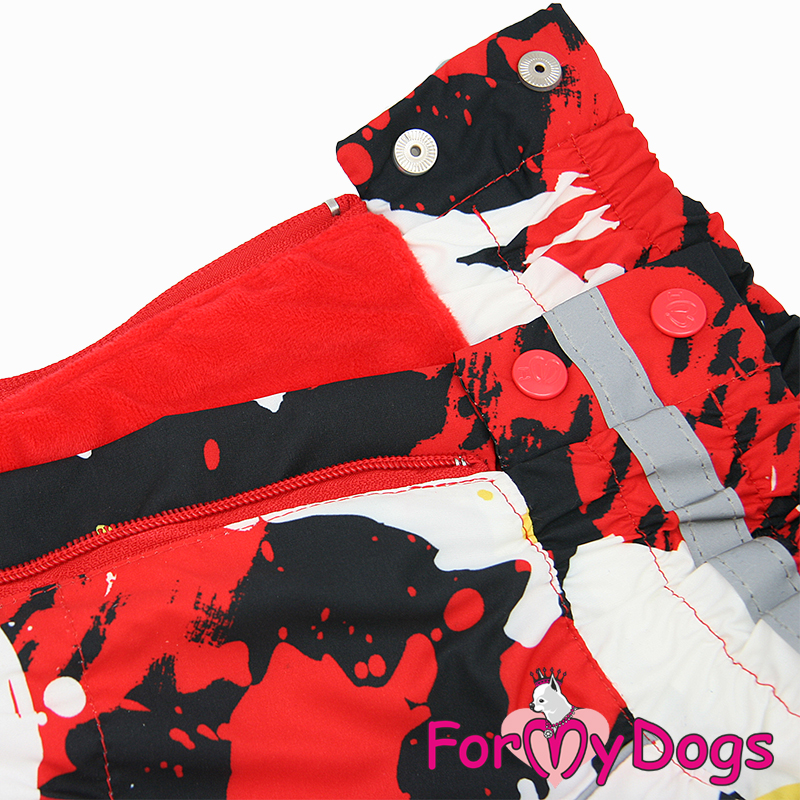ForMyDogs Комбинезон ТЕПЛЫЙ красный для девочек C1 55*75см